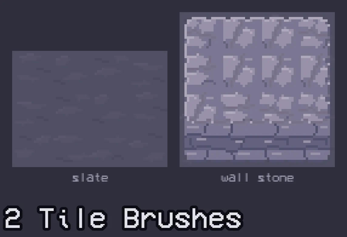2 tile brushes: slate and wall stone.