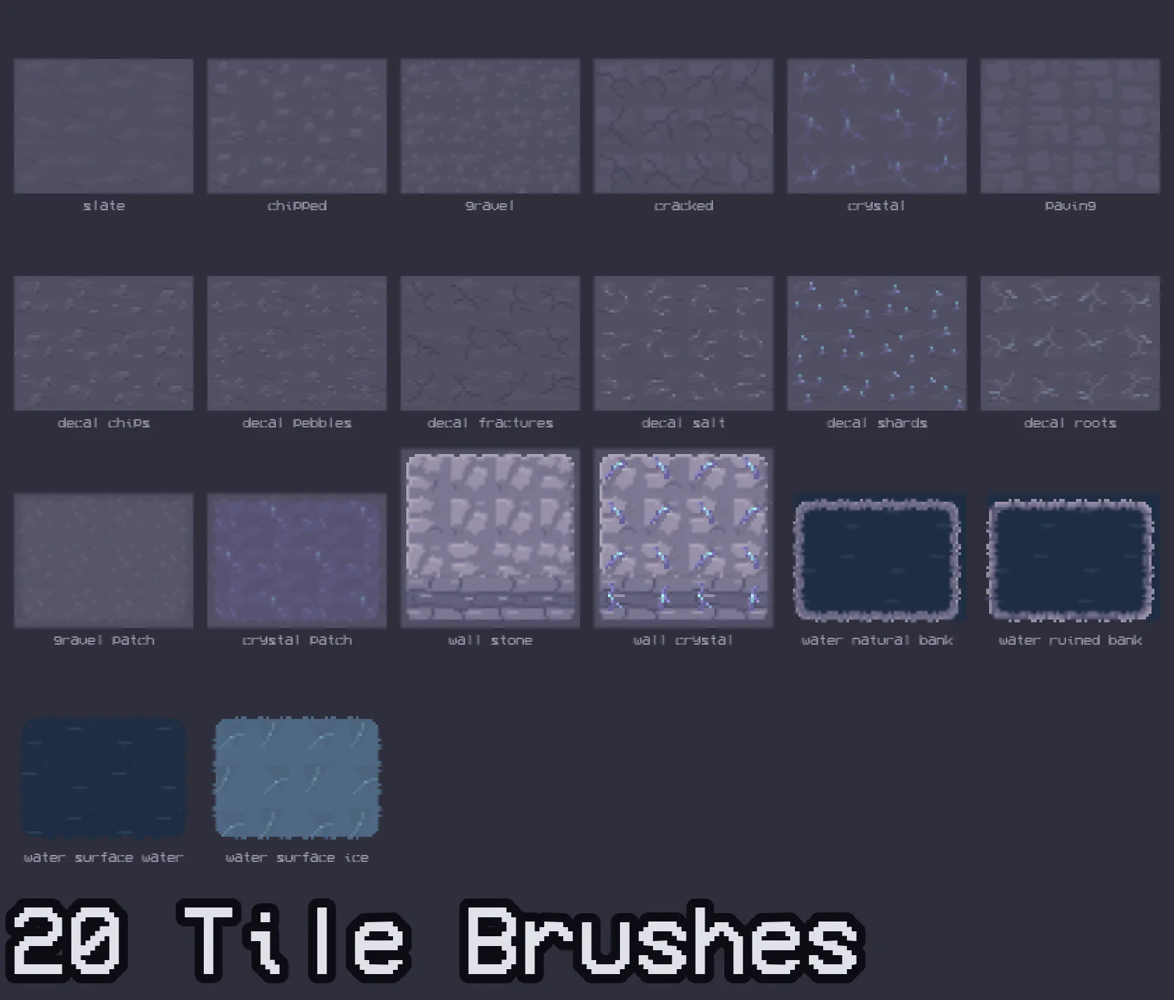 20 tile brushes.